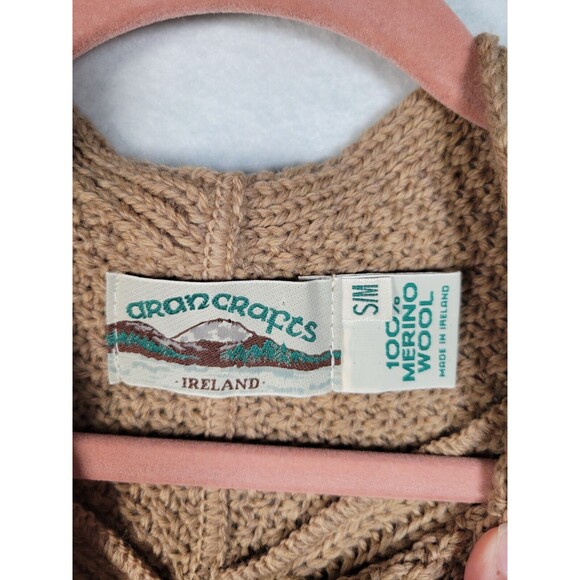 Aran Crafts Poncho Sweater Womens Small Medium Knit 100% Merino Wool Ireland - Picture 5 of 11